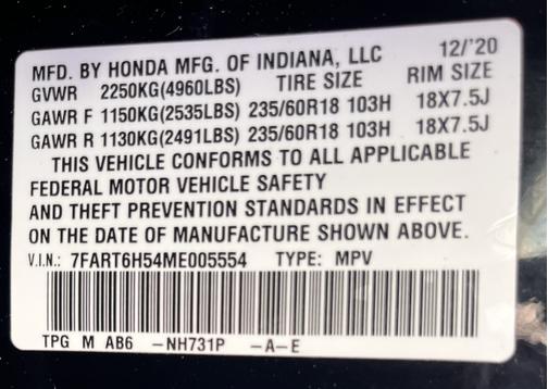 2021 Honda CR-V Hybrid EX