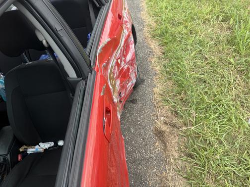 Red 2005 Subaru Impreza 2.5 RS