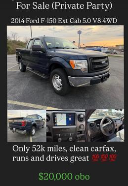 Blue 2014 Ford F-150 XL