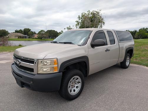 Silver 2009 Chevrolet Silverado 1500 Work Truck Extended Cab