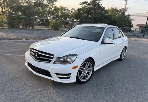 White 2014 Mercedes-Benz C-Class C 250 Luxury