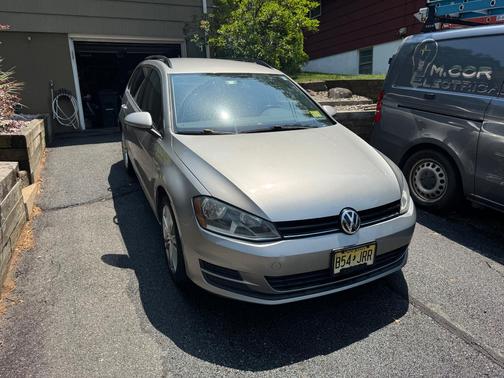 Beige 2015 Volkswagen Golf SportWagen TDI SEL 4-Door