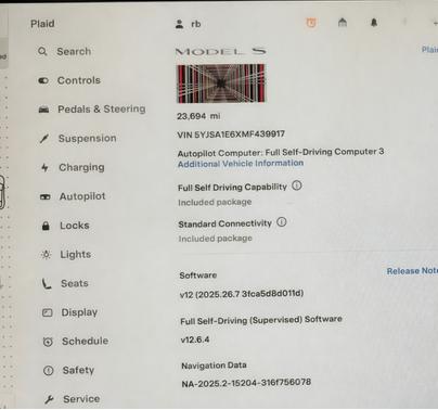 Black 2021 Tesla Model S Plaid