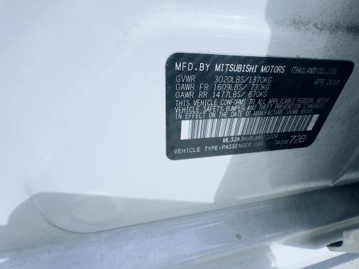2018 Mitsubishi Mirage ES
