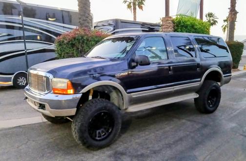 Blue 2000 Ford Excursion Limited 4WD