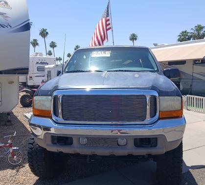 Blue 2000 Ford Excursion Limited 4WD