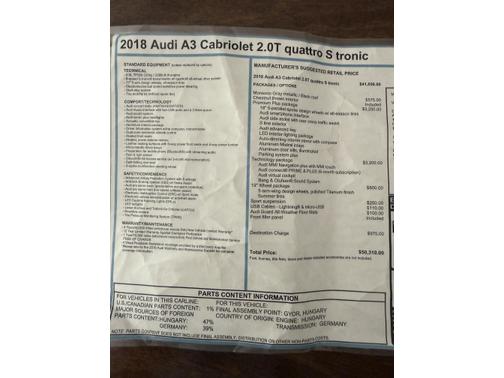 2018 Audi A3 2.0T Tech Premium