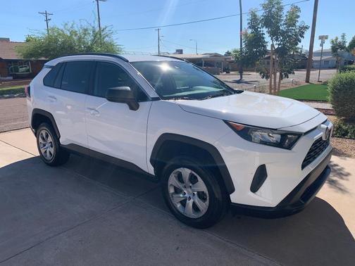 White 2020 Toyota RAV4 LE