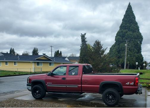 Red 2004 Chevrolet Silverado 2500 LS H/D Extended Cab