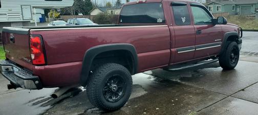 Red 2004 Chevrolet Silverado 2500 LS H/D Extended Cab