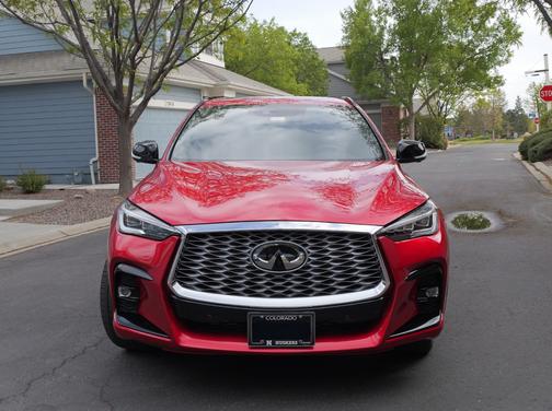 Red 2023 INFINITI QX55 ESSENTIAL