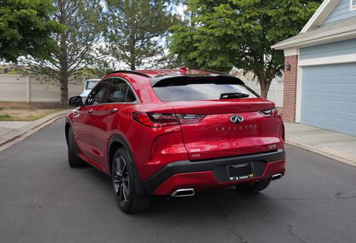 Red 2023 INFINITI QX55 ESSENTIAL