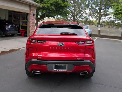 Red 2023 INFINITI QX55 ESSENTIAL