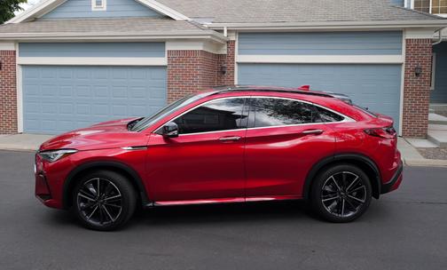 Red 2023 INFINITI QX55 ESSENTIAL