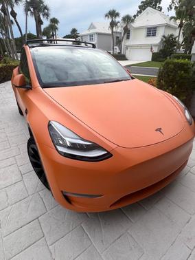 Orange 2023 Tesla Model Y Long Range