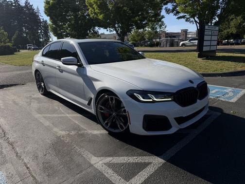 White 2021 BMW M550 i xDrive