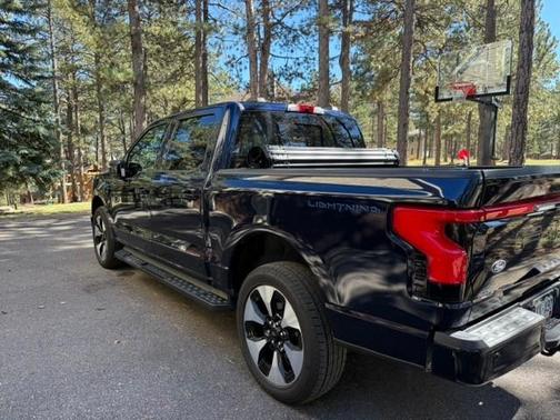 Blue 2024 Ford F-150 Lightning Platinum