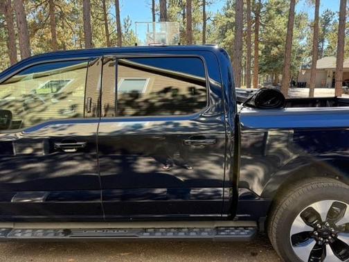 Blue 2024 Ford F-150 Lightning Platinum