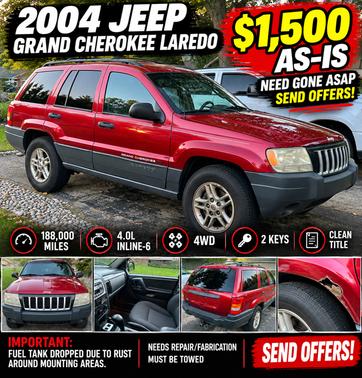 Red 2004 Jeep Grand Cherokee Laredo