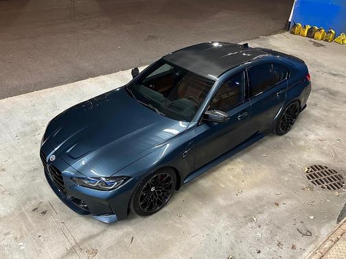 Blue 2022 BMW M3 Competition xDrive