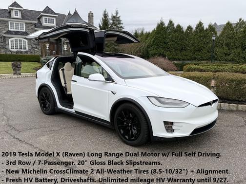White 2019 Tesla Model X Long Range