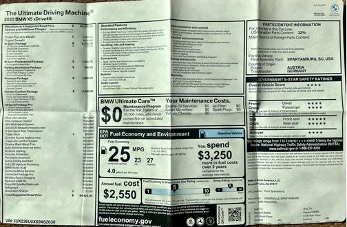 2025 BMW X5 xDrive40i