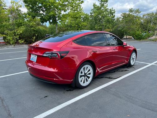 Red 2022 Tesla Model 3 Base