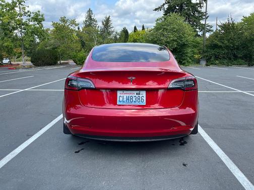 Red 2022 Tesla Model 3 Base