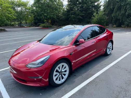 Red 2022 Tesla Model 3 Base
