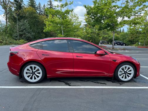 Red 2022 Tesla Model 3 Base