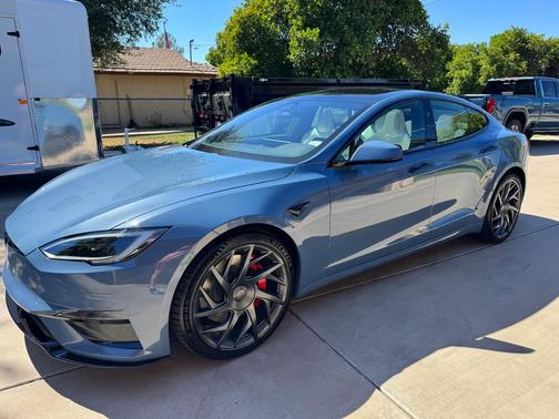 Blue 2026 Tesla Model S Plaid