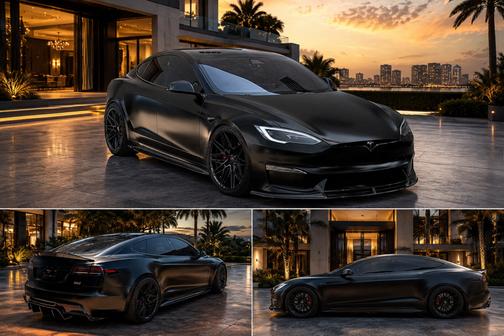 Black 2022 Tesla Model S Plaid