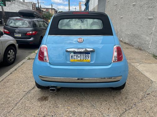 Blue 2015 FIAT 500C Lounge
