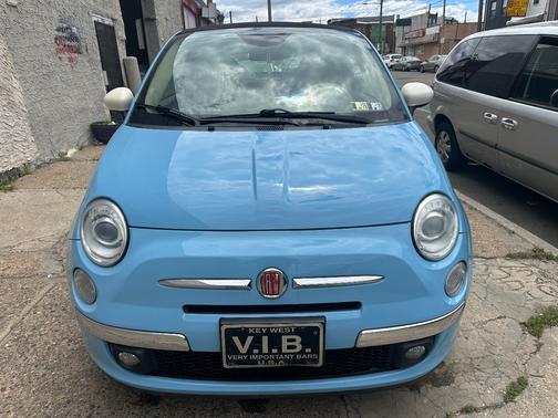Blue 2015 FIAT 500C Lounge