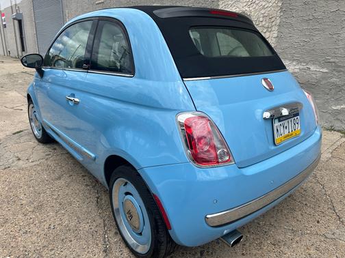 Blue 2015 FIAT 500C Lounge