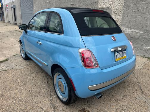 Blue 2015 FIAT 500C Lounge