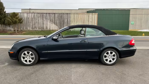 Blue 2004 Mercedes-Benz CLK-Class 320 Cabriolet