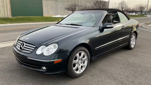 Blue 2004 Mercedes-Benz CLK-Class 320 Cabriolet