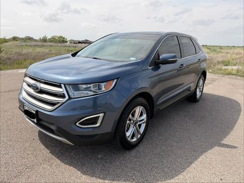 Blue 2018 Ford Edge SEL