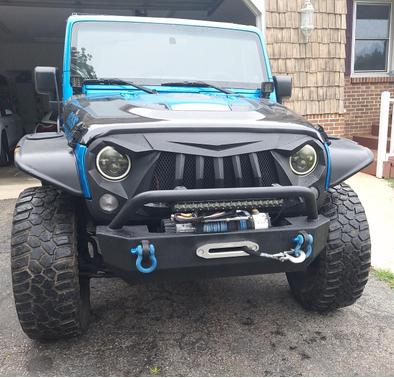 Blue 2014 Jeep Wrangler Willys Wheeler