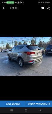 Gray 2017 Hyundai Santa Fe Sport 2.4L