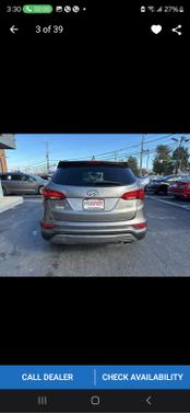 Gray 2017 Hyundai Santa Fe Sport 2.4L