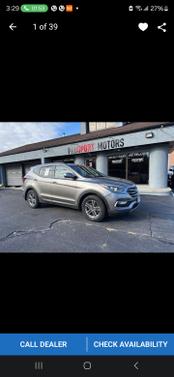 Gray 2017 Hyundai Santa Fe Sport 2.4L