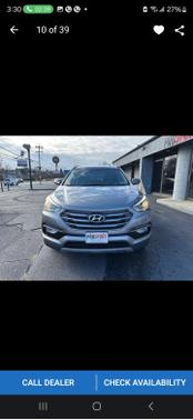 Gray 2017 Hyundai Santa Fe Sport 2.4L