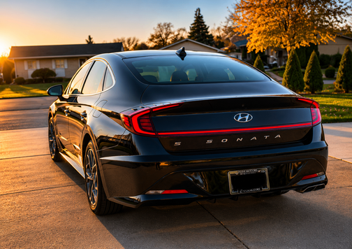Black 2020 Hyundai SONATA SEL
