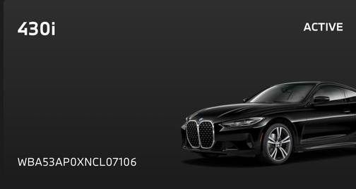 Black 2022 BMW 430 i