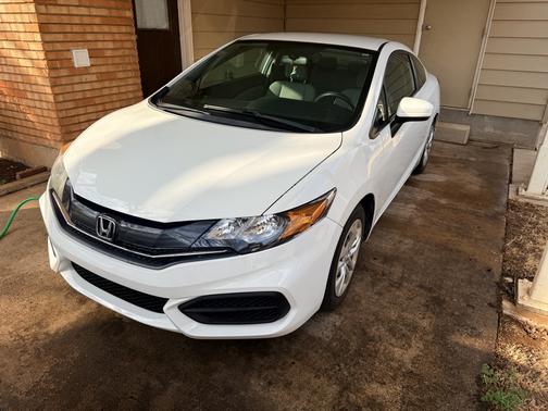 White 2014 Honda Civic LX