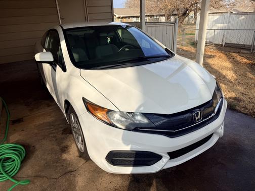 White 2014 Honda Civic LX