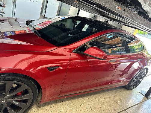 Red 2019 Tesla Model S P100D