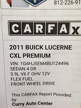 White 2011 Buick Lucerne CXL Premium